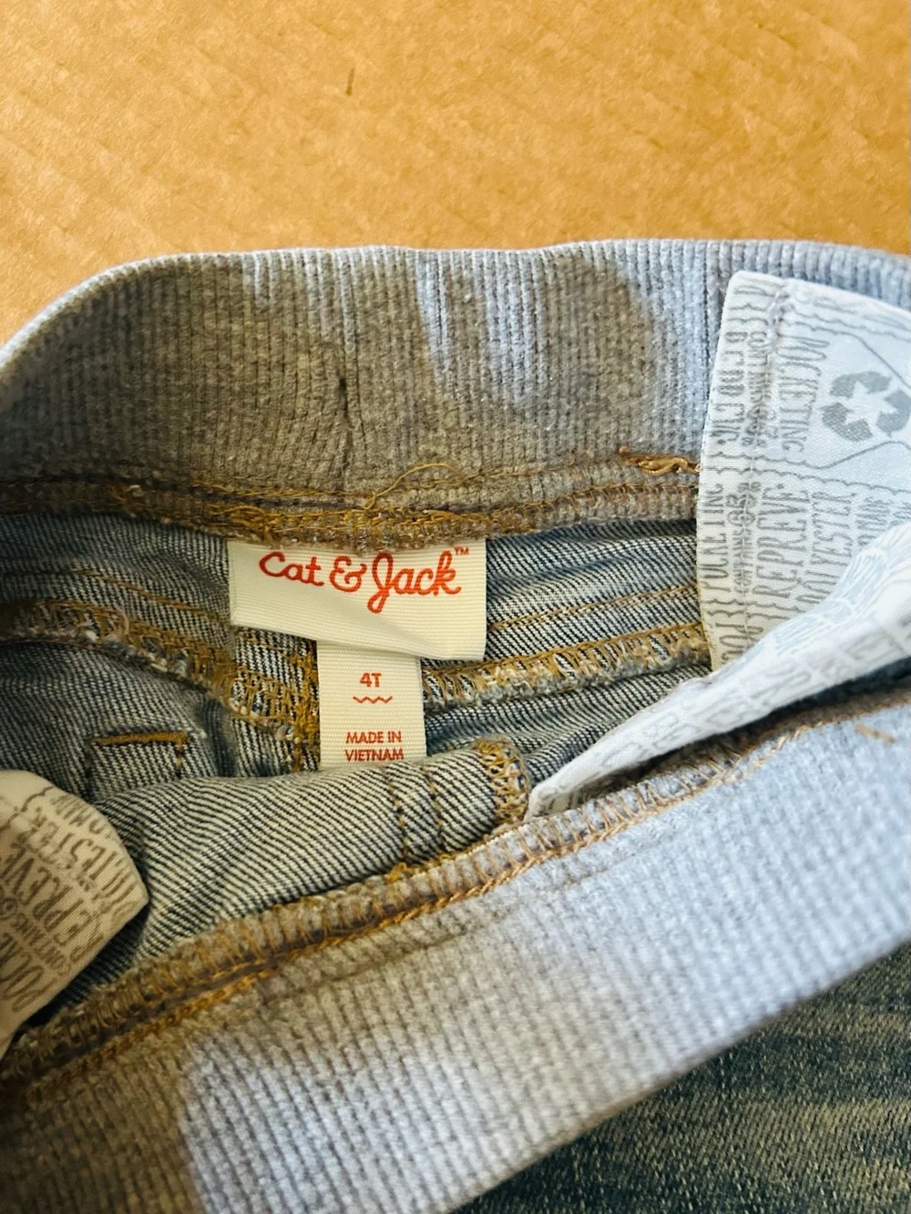 Cat & Jack Light Blue Denim-Look Pull-On Shorts
